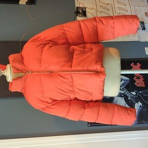 Orange Puffer Coat
